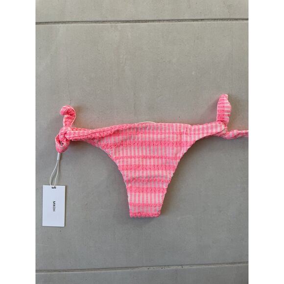 Mikoh Swim Bikini Bottom Gingham Textured Punch Swimwear - Picture 5 of 8